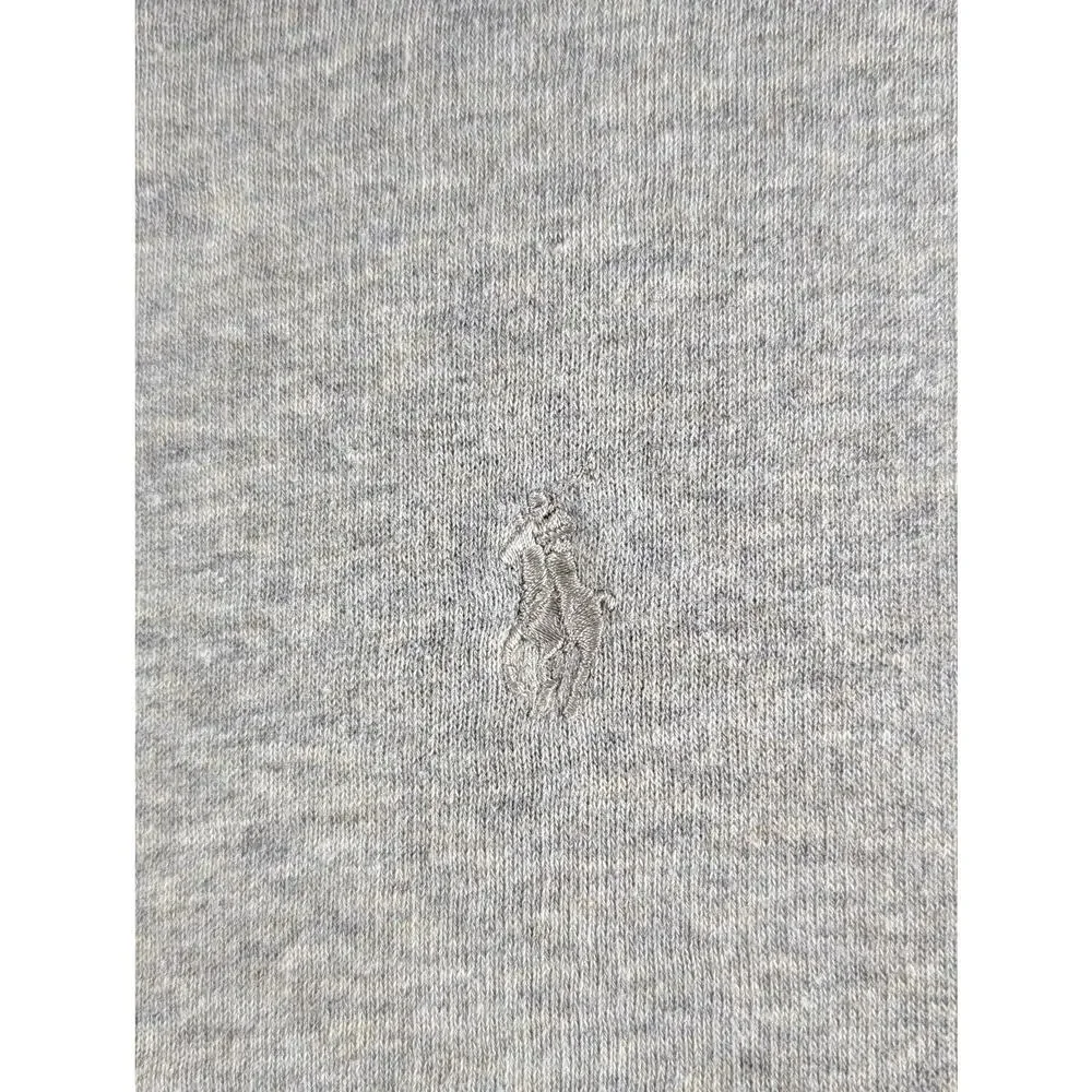 Polo‎ Ralph Lauren Mens Medium Pullover Sweatshirt Embroidered Hood Gray